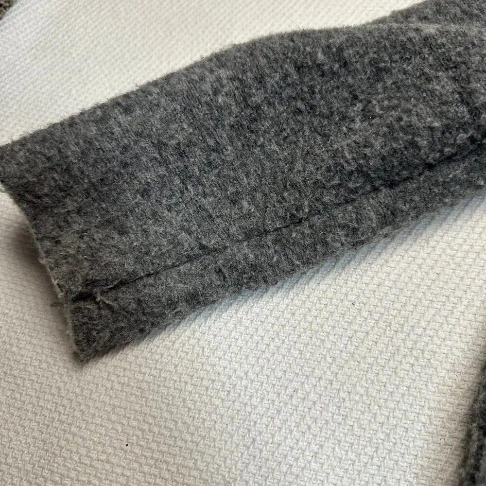 Zara knitwear fuzzy patch felt jacket
